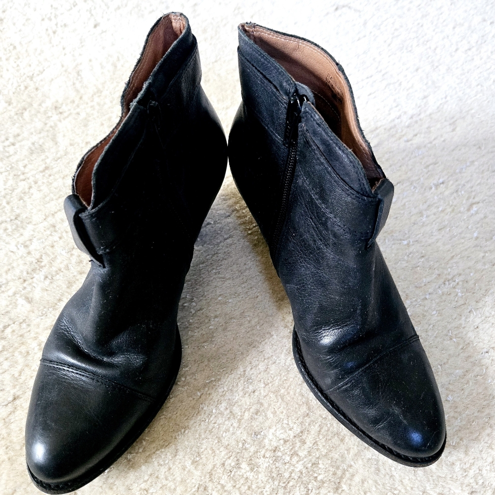 Corso Como Black Leather Ankle Boots - Picture 2 of 7